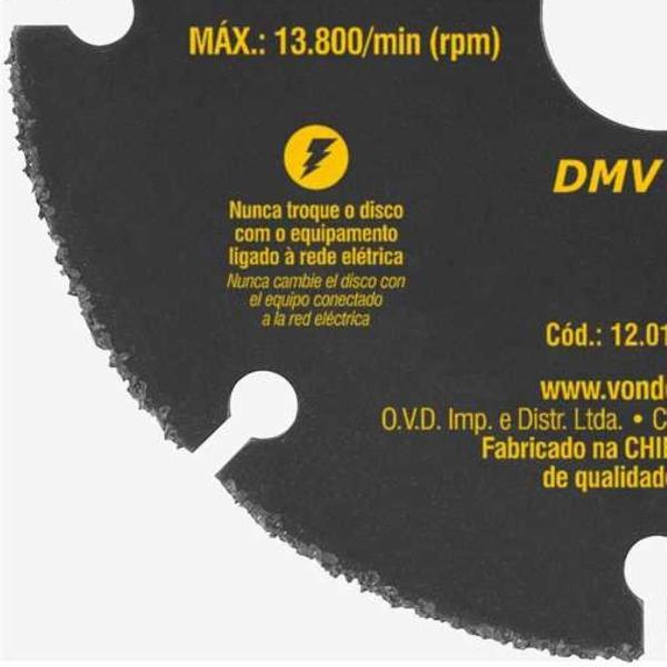 Imagem de Disco De Corte Tungstênio 115mm Segmentado Para Madeira DMV115 Vonder