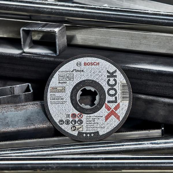 Imagem de Disco de Corte X-LOCK Bosch Standard for Inox/Metal 115x1mm Reto