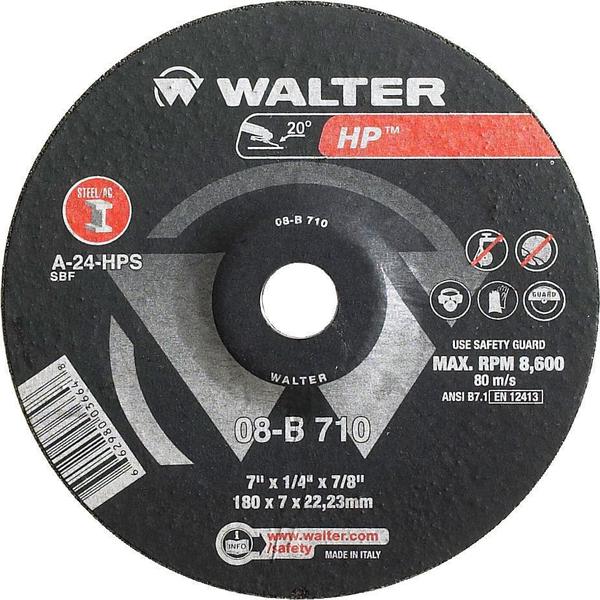 Imagem de Disco De Desbaste 7" x 1/4" x 7/8' 08B710 - Walter