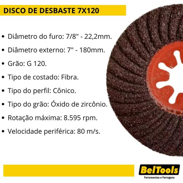 Imagem de Disco de Desbaste 7x120 Beltools