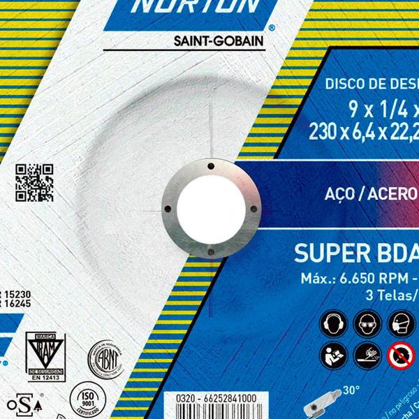 Imagem de Disco de Desbaste BDA 640 230x6,4x22,23mm - NORTON-66252841000