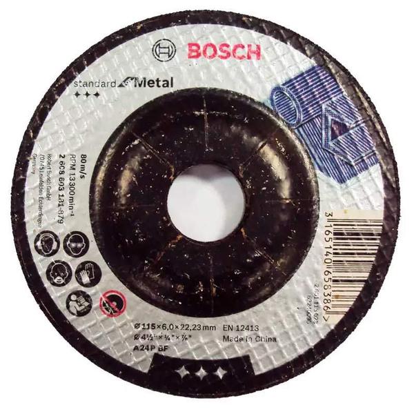 Imagem de Disco de Desbaste Metal 4.1/2 POL x 1/4 POL Furo 7/8 POL Standard com 10 Peças BOSCH