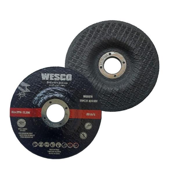 Imagem de Disco De Desbate Metal 115X6.0X22,23Mm 3 Peças Wesco