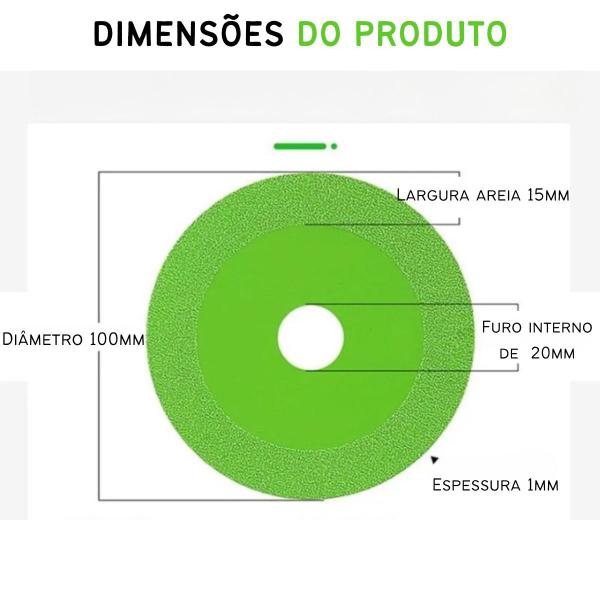 Imagem de Disco de diamante para corte e polimento de vidro com lâmina ultrafina