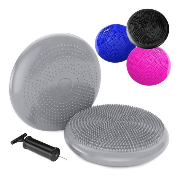 Disco De Equilíbrio Fisioterapia Pilates Inflável Preto + Bomba - Performance Imagem de Disco De Equilíbrio Fisioterapia Pilates Inflável Preto + Bomba