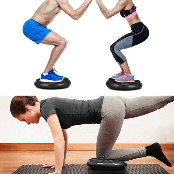 Imagem de Disco De Equilíbrio Inflável Balance Almofada Cushion Pilates Yoga Fisioterapia Fitness 33cm com Bomba