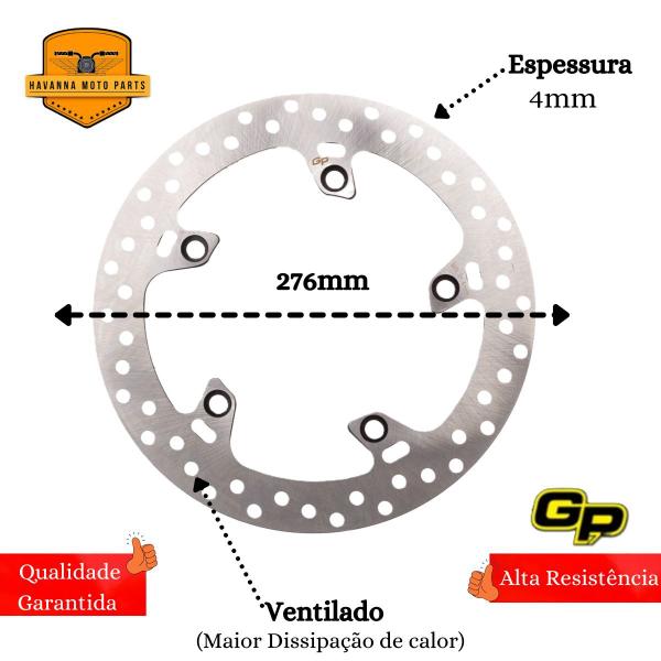 Imagem de Disco de Freio Dianteiro Cb 250f Twister Combi Brake + Pastilhas Diafrag Pro Tech Racing (Metálica)