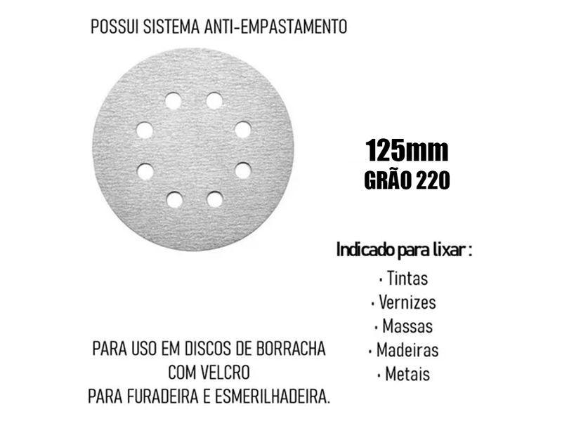 Imagem de Disco de lixa  bco 125mm grão 220 starfer