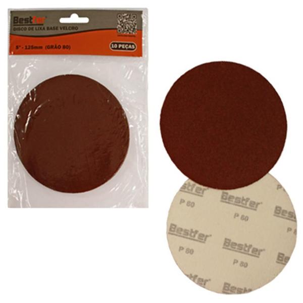 Disco De Lixa Com Base tiras aderentes 125Mm 5'' Grao 80 10 Pecas - Rio Chens Imagem de Disco De Lixa Com Base tiras aderentes 125Mm 5'' Grao 80 10 Pecas