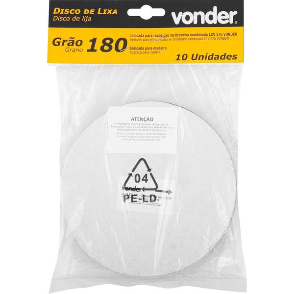 Disco de Lixa com Costado em Pluma 150 mm G180 com 10 peças para a Lixadeira LCV375 Vonder Imagem de Disco de Lixa com Costado em Pluma 150 mm G180 com 10 peças para a Lixadeira LCV375 Vonder