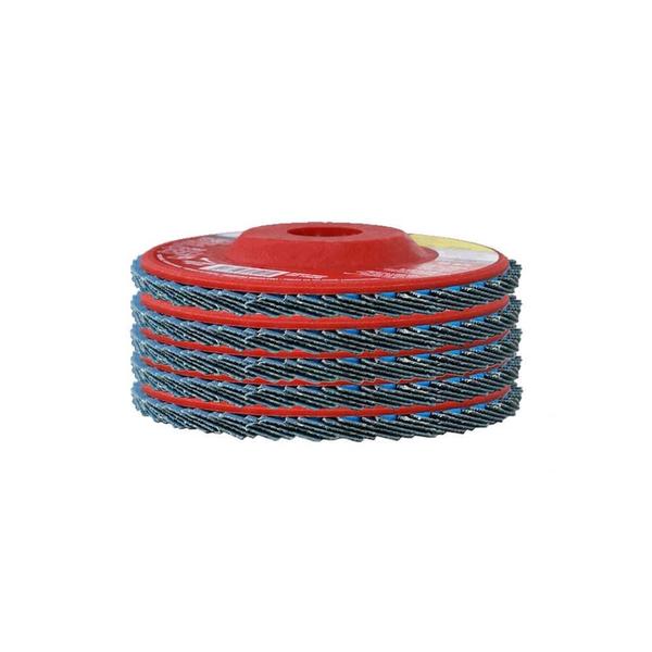 Disco de Lixa Flap 4.1/2 POL Grana 60 Com 5 Unidades STARRETT Imagem de Disco de Lixa Flap 4.1/2 POL Grana 60 Com 5 Unidades STARRETT