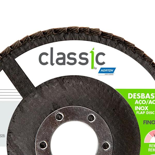 Imagem de Disco de Lixa Flap 4.1/2" X 7/8" GR80 Classic Basic - Norton