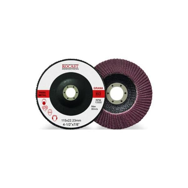 Imagem de Disco De Lixa Flap Disc 115 X 22 Mm Grão 120 Rocast 102,0004