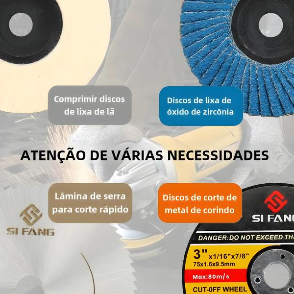 Imagem de Disco de Lixamento SIFANG de 75mm - Roda de Corte para Ferramentas Elétricas