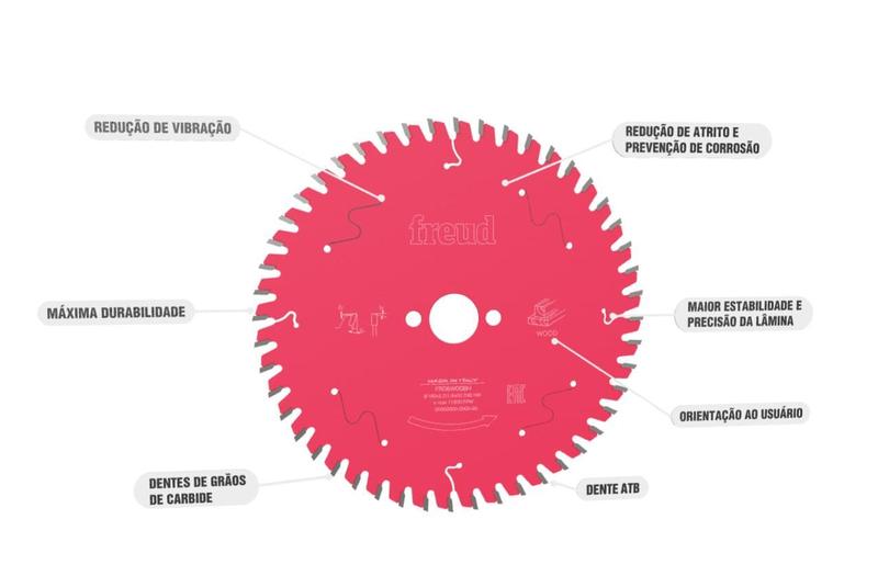 Imagem de Disco de Serra 10" Para Madeira 24 Dentes Freud FR23W001T