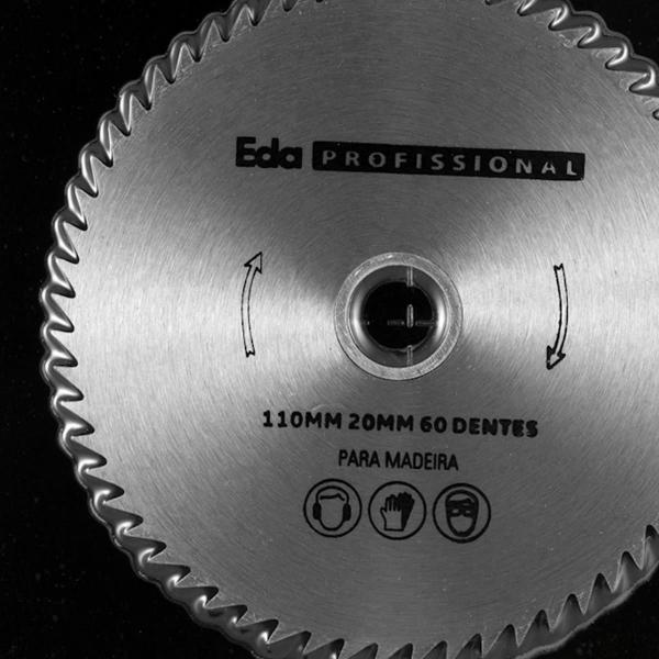 Imagem de Disco de Serra 110mm 60 Dentes Eda Profissional para Madeira