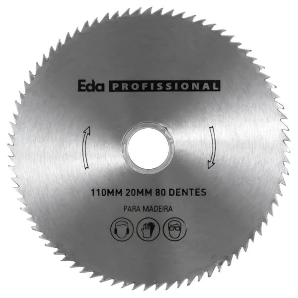 Imagem de Disco de Serra 110mm 80 Dentes Eda Profissional para Madeira