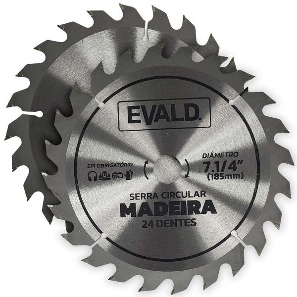 Imagem de Disco de Serra Circular 7.1/4 POL 24 Dentes com 5 Unidades EVALD