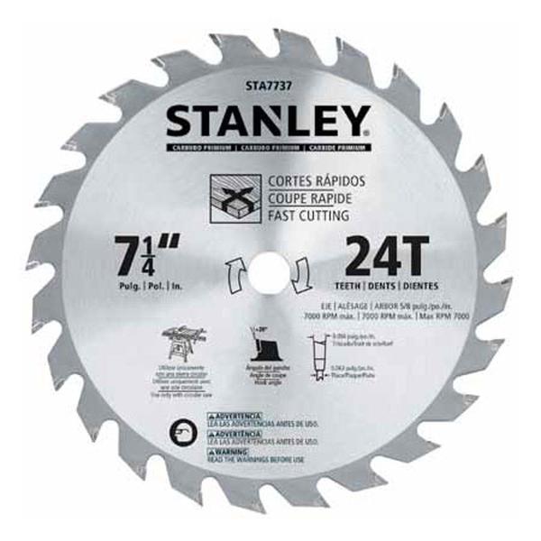 Imagem de Disco De Serra Circular 7-1/4 pol 24 Dentes Stanley STA7737