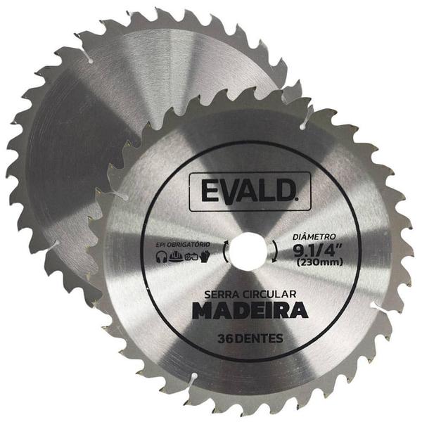 Imagem de Disco de Serra Circular 9.1/4 POL 36 Dentes com 3 Unidades EVALD