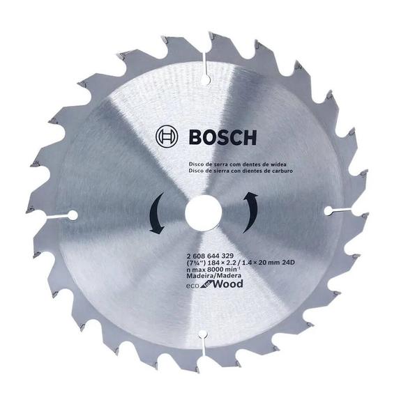 Imagem de Disco de Serra Circular Bosch 184mm para madeira 24 dentes - 2608644329 - Bosch