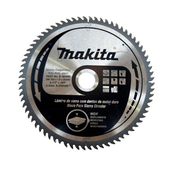 Imagem de Disco de Serra Circular para MDF 165X20X72mm para SP6000 B-40490 Makita