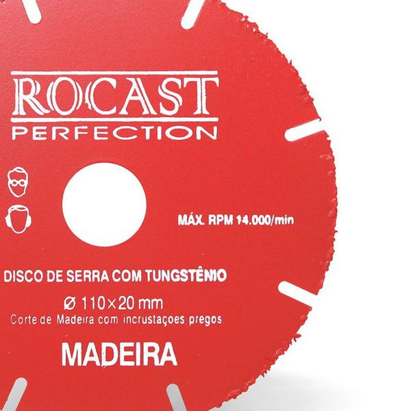 Imagem de Disco De Serra Com Tungstênio Madeira - Med. 110x20 - Ref. 245,0001 - ROCAST