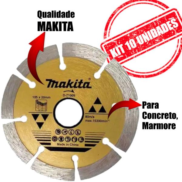 Imagem de Disco de serra Diamantado Segmentado disco de corte disco para concreto marmore Kit com 10 unidades