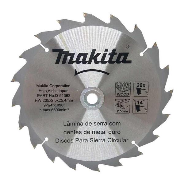 Imagem de Disco De Serra Madeira Makita Vídea 235MM 9"1/4 x 20 Dentes