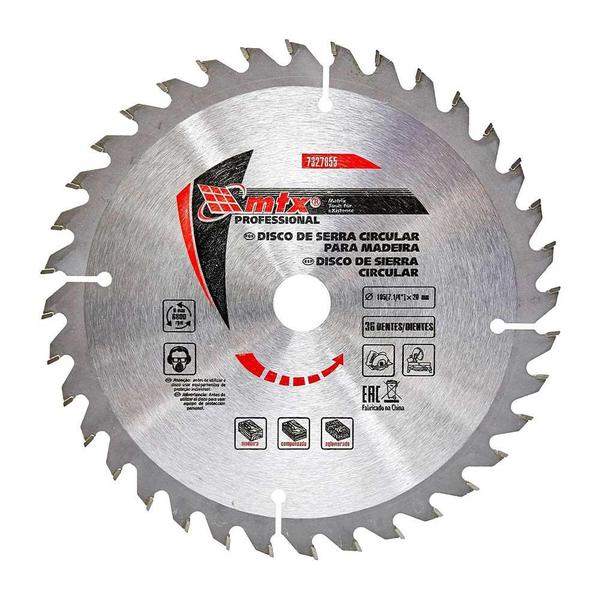 Imagem de Disco De Serra Madeira MTX Vídea 185MM 7"1/4 x 36 Dentes