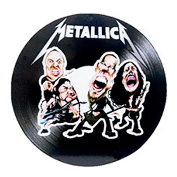 Imagem de Disco De Vinil Decorativo Em Madeira Star - Banda Metallica