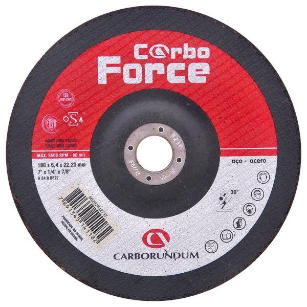 Imagem de Disco Desbaste 07x1/4x7/8 A24R-T27 Carbo Force Carborundum