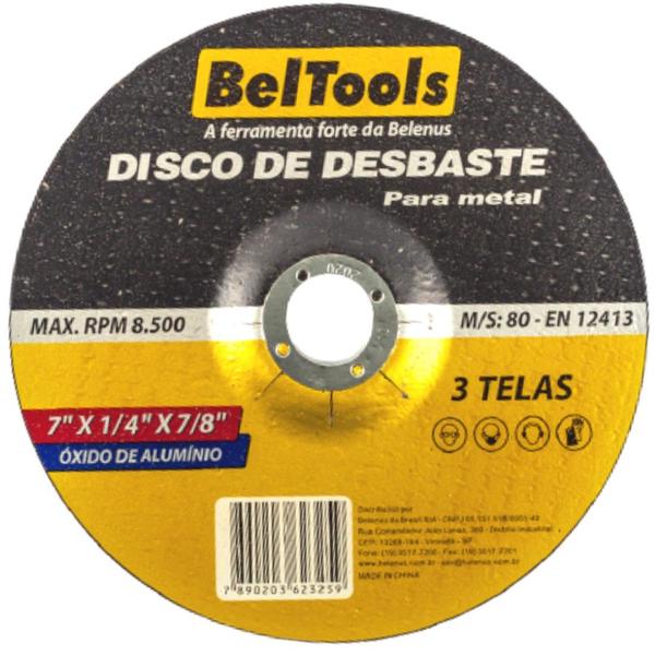 Imagem de Disco Desbaste 7x7/8 Corte Metal Beltools