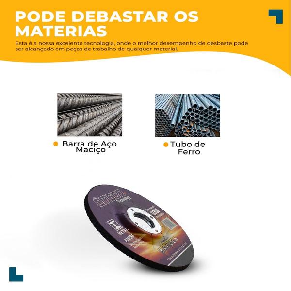 Imagem de Disco Desbaste High P. 4.1/2 X 1/4 X 7/8 A.c. 10 Peças 