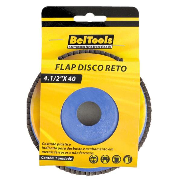 Imagem de Disco Desbaste Lixa Flap Reto G40 4.1/2 Beltools