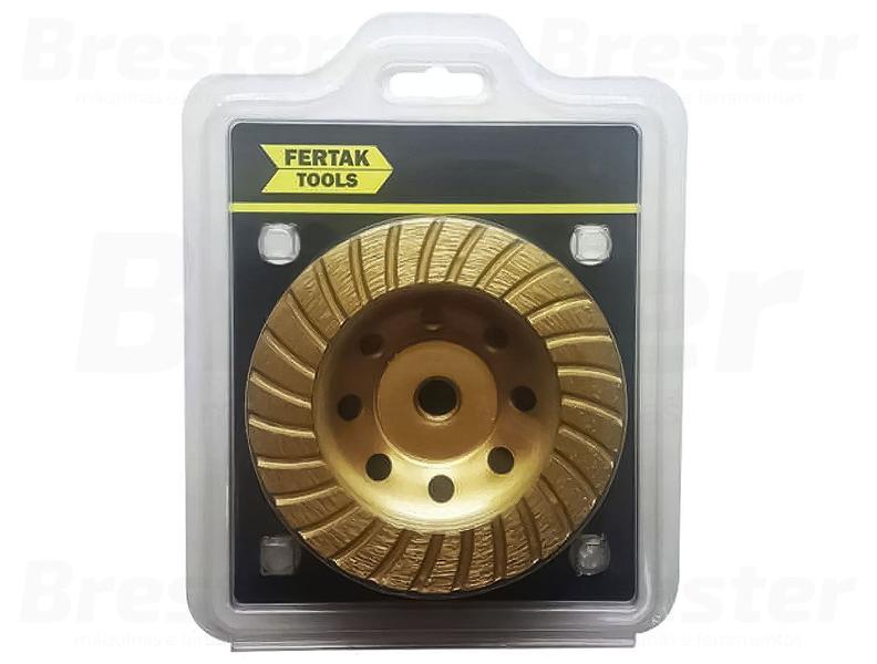 Imagem de Disco Desbaste Rebolo Diamantado Concreto 115mm Turbo Fertak 2807