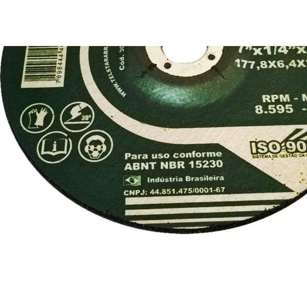 Imagem de Disco Desbaste Telstar Ferro 7''  301310 ./ Kit Com 5