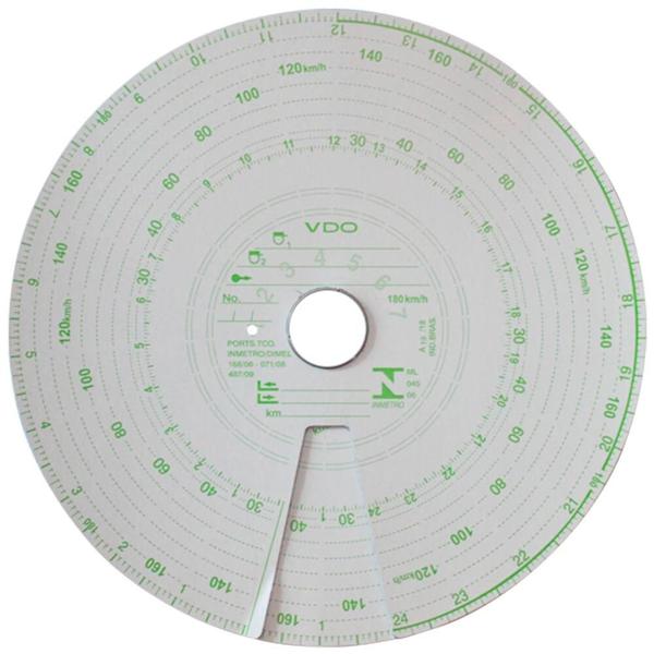 Imagem de Disco Diagrama Tacógrafo Semanal 180Km 7D 70 Unidades Vdo