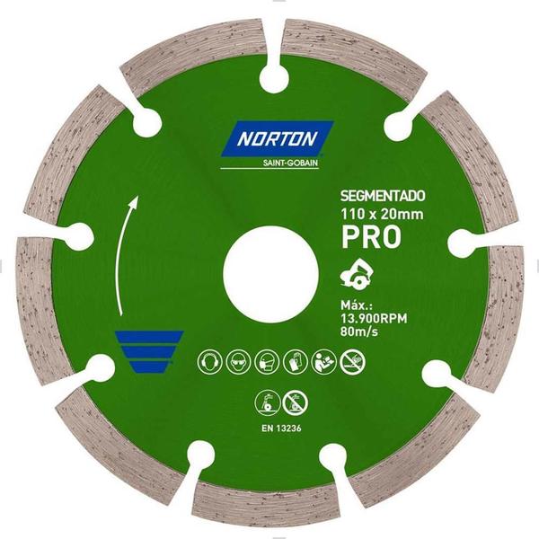 Imagem de Disco Diamantado 110Mm X 20Mm Segmentado Pro - Norton