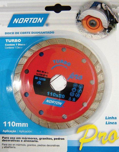 Imagem de Disco Diamantado 110mmx20mm Turbo Pro - 70184624362 - Norton