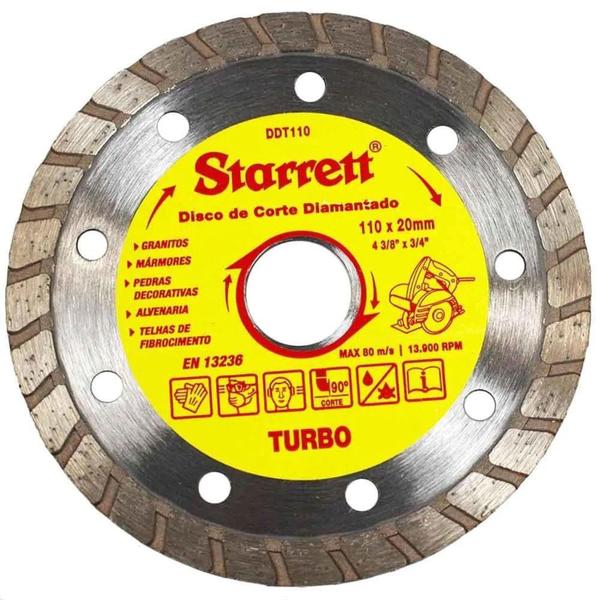 Imagem de Disco diamantado 110xf20 turbo starrett ddt-110