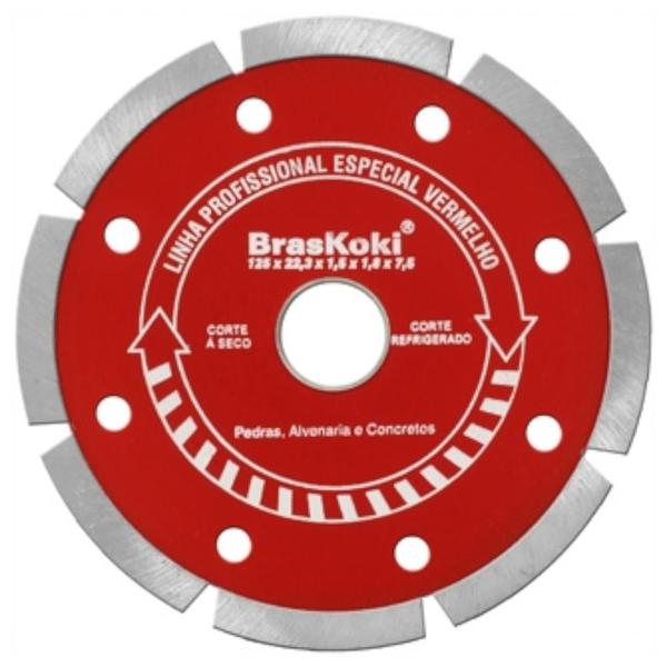 Imagem de Disco Diamantado 125mm Segmentado Vermelho - 22.0920216 - BRASKOKI