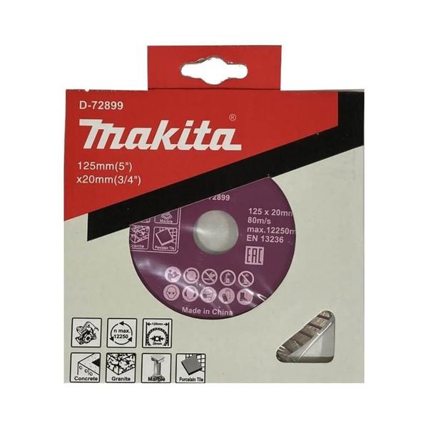 Imagem de Disco Diamantado 5" 125mm Multi-Material Makita D-72899 - para Serra Mármore de 5"