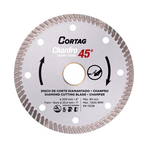 Imagem de Disco Diamantado Chanfro 45º 200x25,4mm 61681 - CORTAG