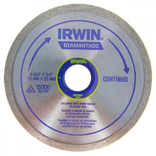 Imagem de Disco Diamantado Irwin Liso 110Mm X 20Mm - 13891 - Kit C/5 Peças