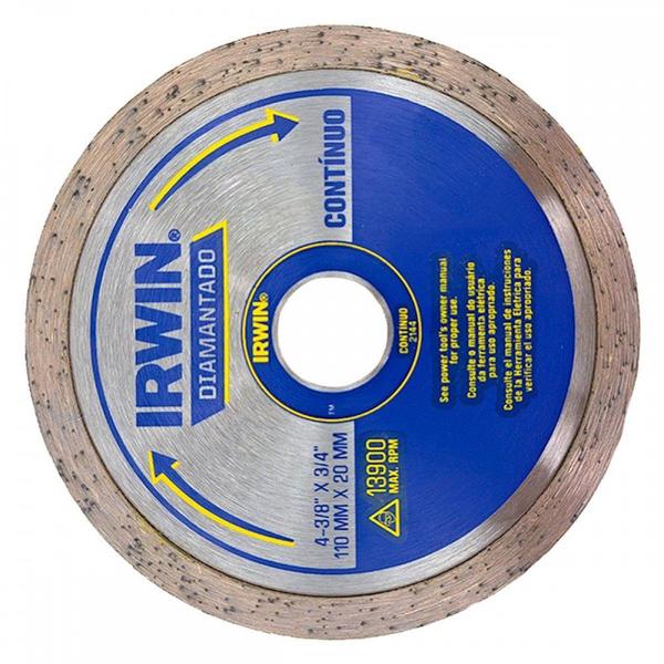 Imagem de Disco Diamantado Irwin Liso Premium 110Mm X 20Mm - 2144