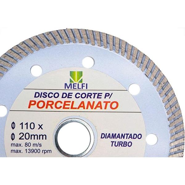 Imagem de Disco Diamantado Melfi Turbo Porcelanato 110Mm X 20Mm - 10723