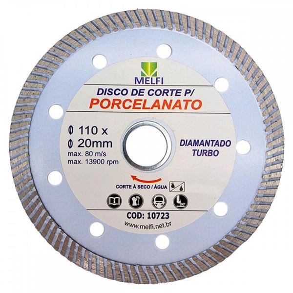 Imagem de Disco Diamantado Melfi Turbo Porcelanato 110Mm X 20Mm - 10723