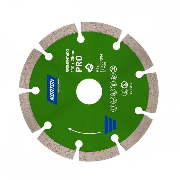 Imagem de Disco Diamantado Norton Econ Segmentado Seco Agua 110Mm 70184624361