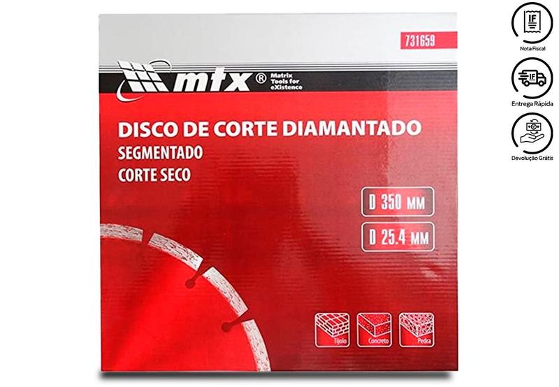 Imagem de Disco Diamantado Para Concreto E Asfalto - 350mm Mtx